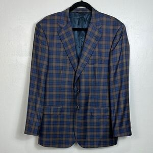 Reda 1865 Contemporary Classic Men's Blue Plaid Blazer Size 42
